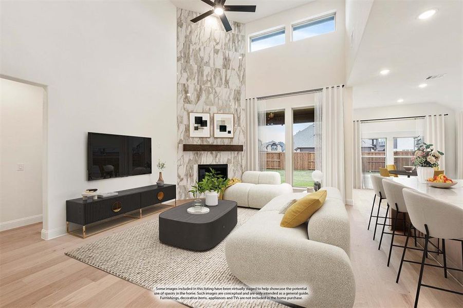 Furnished interior view inside a new home in Windsong Ranch Classic 61, Prosper (Image 8).