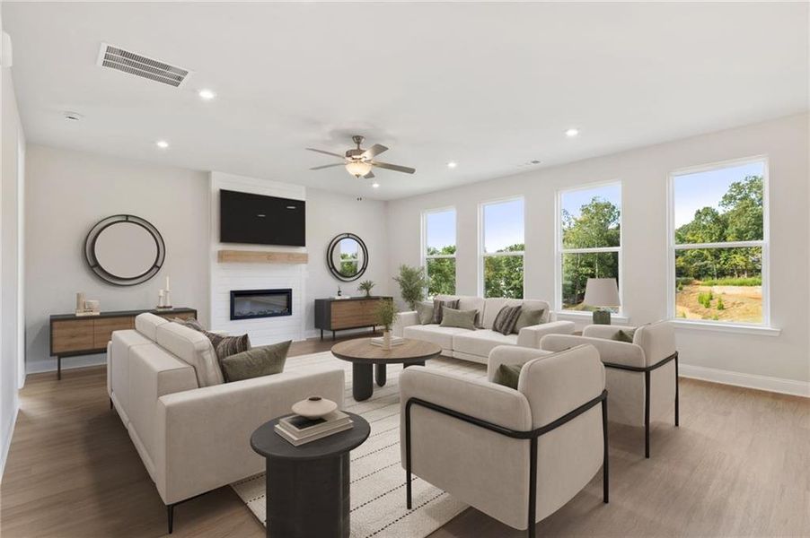 Furnished interior view inside a new home in Melody Lakeside Estates, Buford (Image 15).