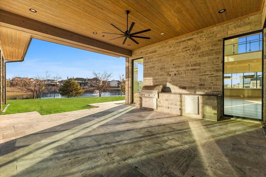 Exterior details and patio area of a home in , Heath (Image 3).