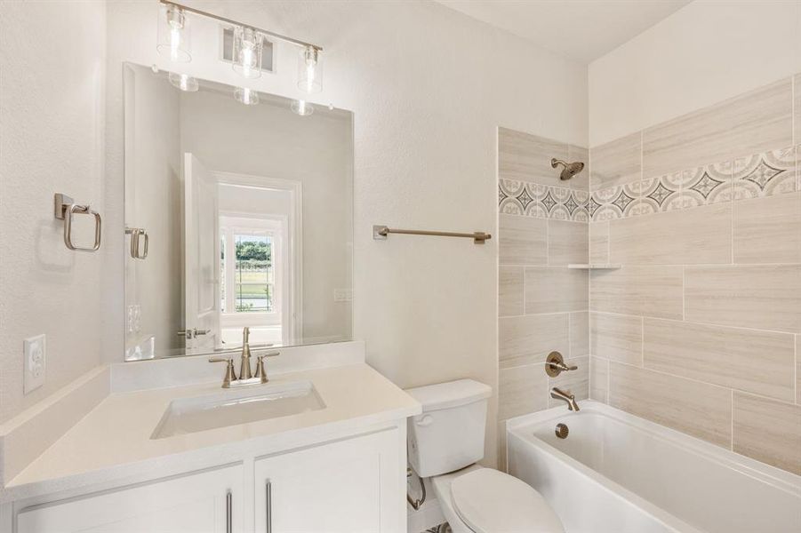 Furnished interior view inside a new home in Parks at Panchasarp Farms 65, Burleson (Image 4). Furnished interior view inside a new home in Parks at Panchasarp Farms 65, Burleson (Image 4).