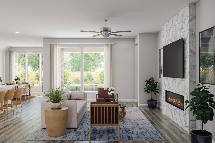 Representative furnished interior of a home built from the Starling by Tri Pointe Homes in Oakhill Reserve, Tomball (Image 8).