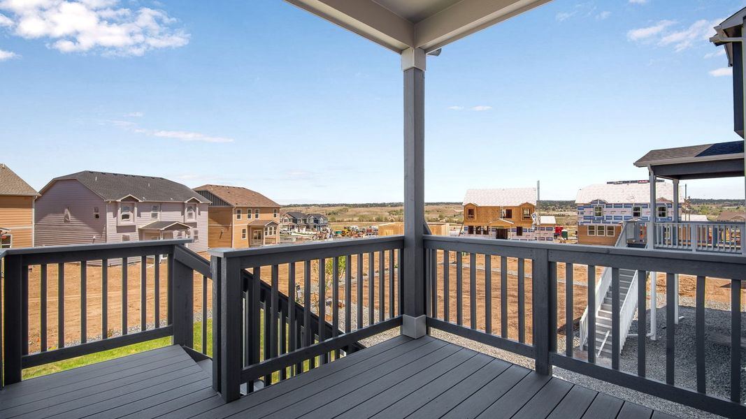 Exterior details and patio area of a home in Trails at Crowfoot, Parker (Image 3). Exterior details and patio area of a home in Trails at Crowfoot, Parker (Image 3).