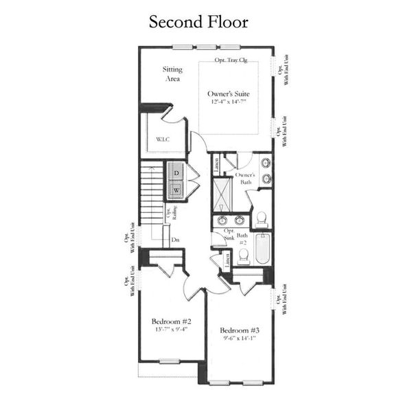 2D floor plan layout of this home in Essex Townes, Franklinton, NC (Image 2). 2D floor plan layout of this home in Essex Townes, Franklinton, NC (Image 2).