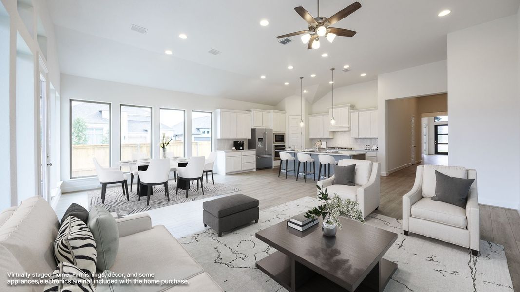 Furnished interior view inside a new home in Parmer Ranch, Georgetown (Image 4).