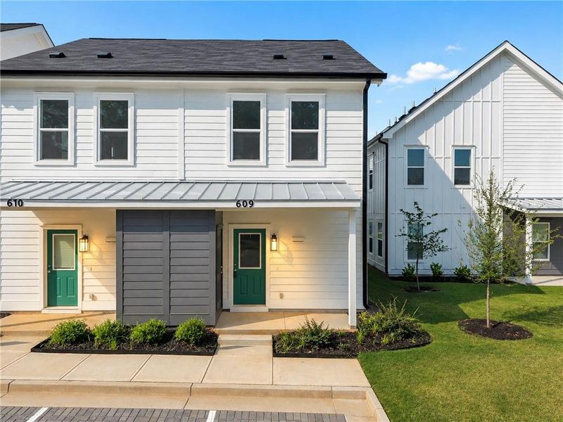 Front exterior of a new home in , Atlanta, GA, highlighting curb appeal (Image 26).