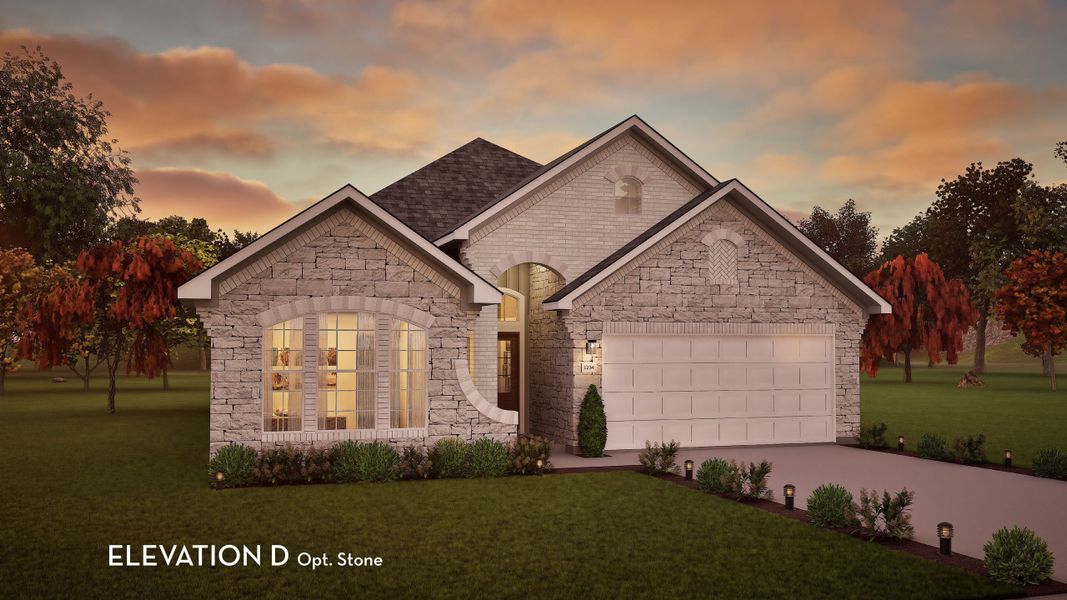 Representative exterior photo of a completed home built from the Greeley by CastleRock Communities in Hickory Ridge, Elmendorf, TX (Image 23).