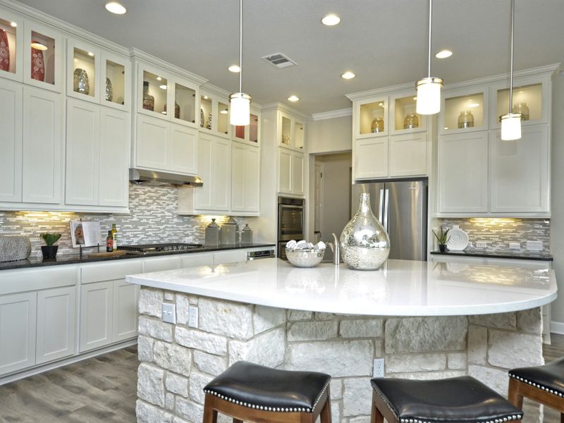 Representative furnished interior of a home built from the San Simeon I by Giddens Homes in Clearwater Ranch, Liberty Hill (Image 200).