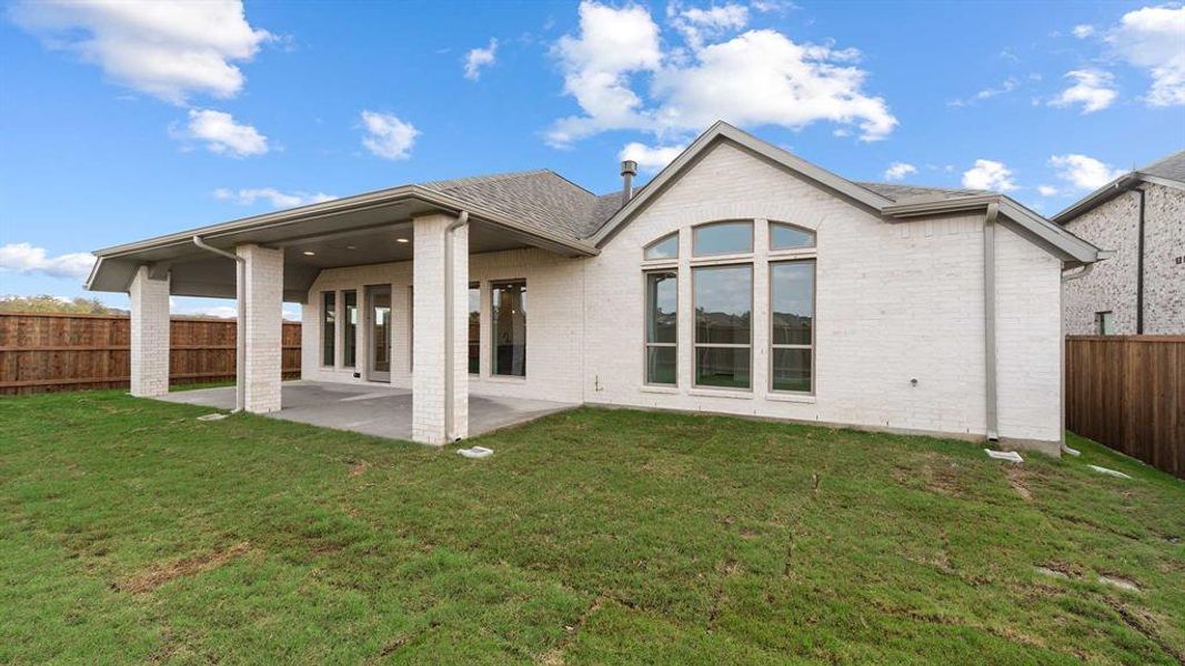 Exterior details and patio area of a home in Devonshire 55', Forney (Image 3). Exterior details and patio area of a home in Devonshire 55', Forney (Image 3).