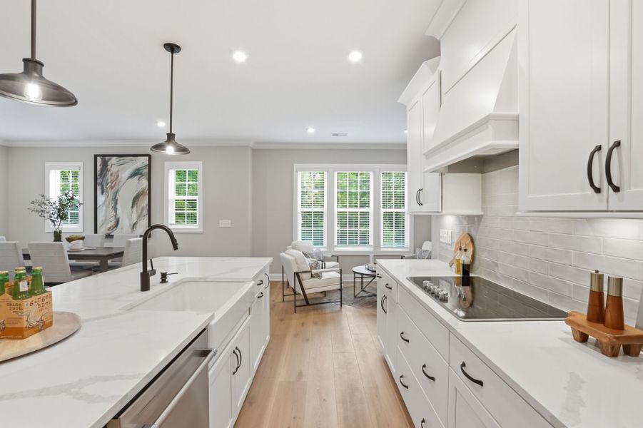 Furnished interior view inside a new home in The Townes at Wade Ardrey, Charlotte (Image 15). Furnished interior view inside a new home in The Townes at Wade Ardrey, Charlotte (Image 15).