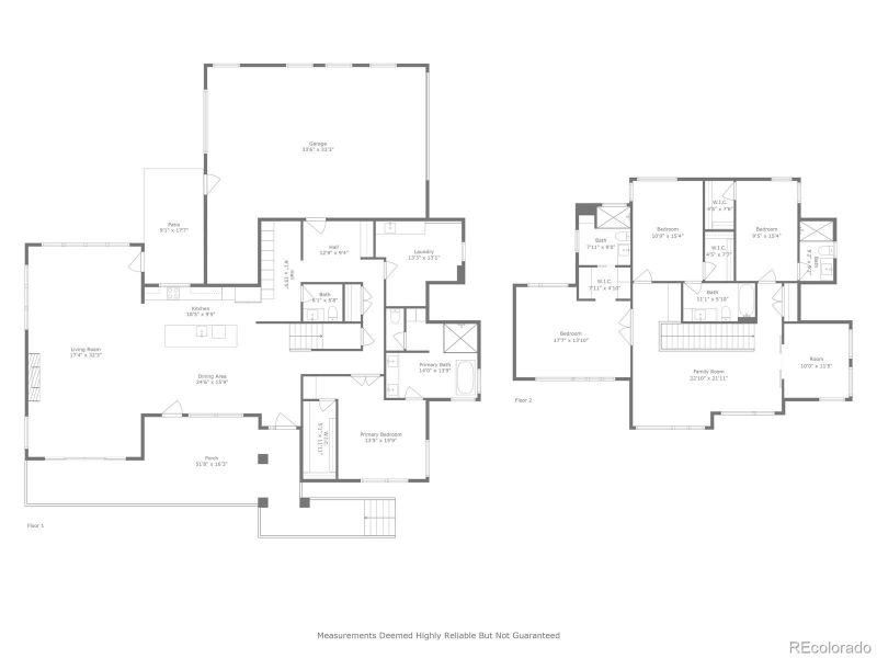 Floor plan for both levels