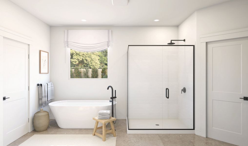 Primary bath with freestanding tub Primary bath with freestanding tub