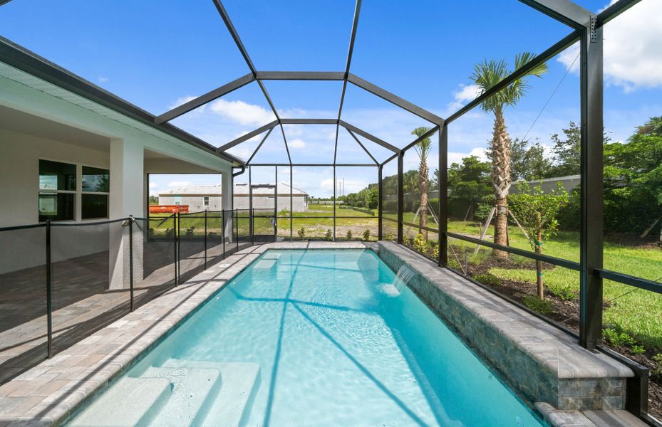 Exterior details and patio area of a home in Del Webb Oak Creek, North Fort Myers (Image 28). Exterior details and patio area of a home in Del Webb Oak Creek, North Fort Myers (Image 28).