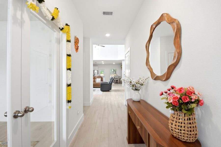 Furnished interior view inside a new home in Massey Oaks, Pearland (Image 8).