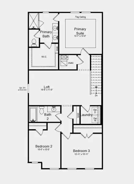 2D floor plan layout of this home in Weatherfield, Buford, GA (Image 3).