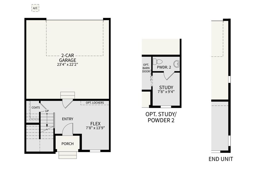 2D floor plan layout for the Columbia by Brightland Homes in Dillon Pointe - Skyview, Broomfield, CO (Image 3).