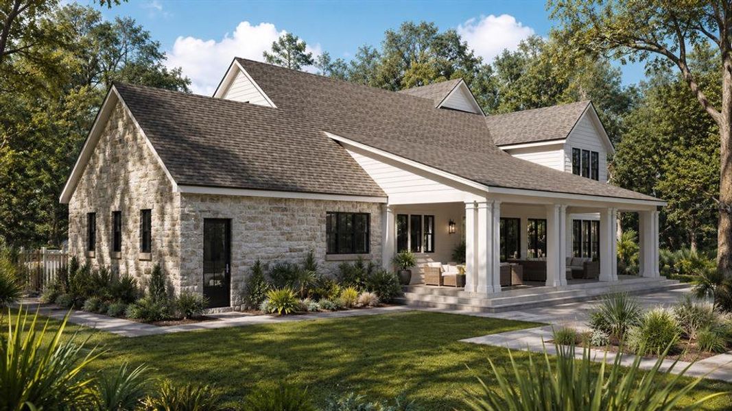 Front exterior of a new home in , Tampa, FL, highlighting curb appeal (Image 21).