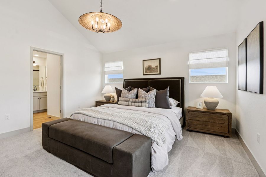 Furnished interior view inside a new home in Trailside, Timnath (Image 43).