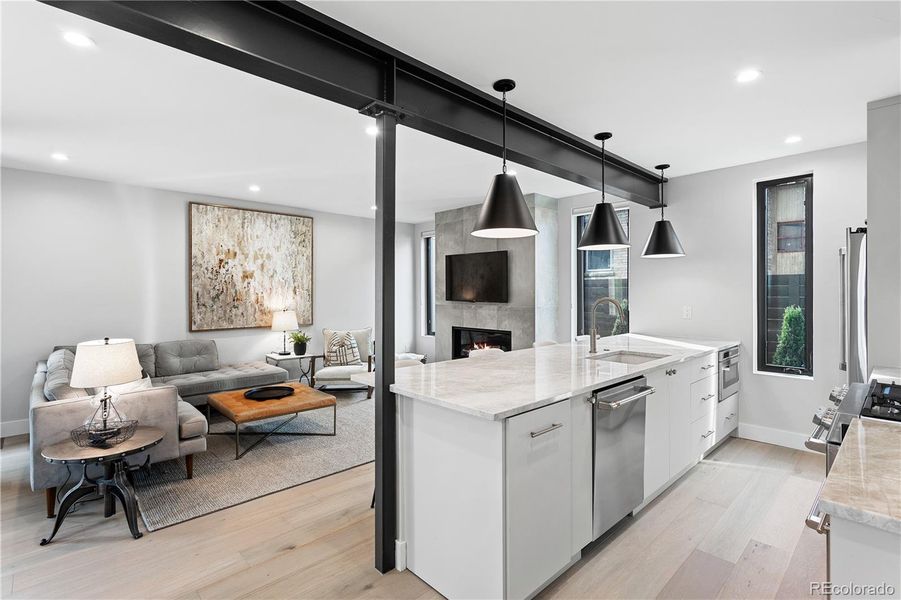 Furnished interior view inside a new home in , Denver (Image 19).