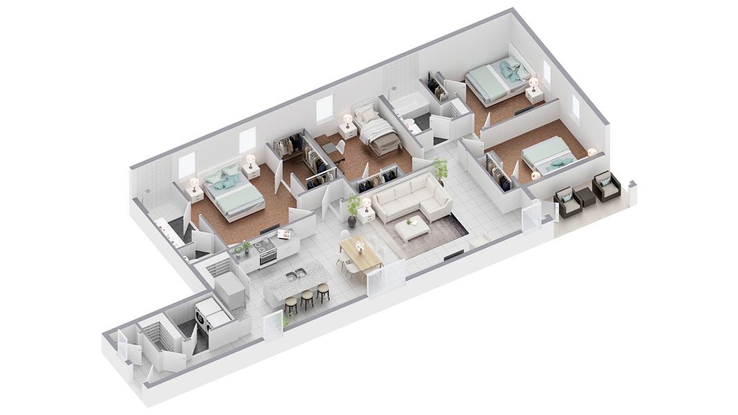 2D floor plan layout of this home in Harmony West, St. Cloud, FL (Image 5).
