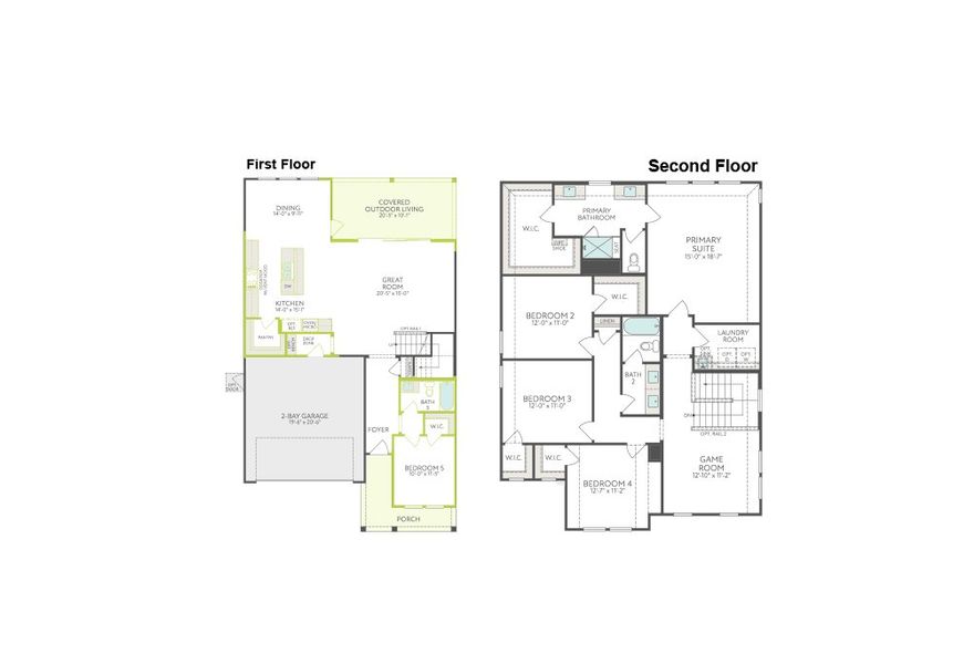 2D floor plan layout of this home in The Retreat at Harvest, Argyle, TX (Image 3). 2D floor plan layout of this home in The Retreat at Harvest, Argyle, TX (Image 3).