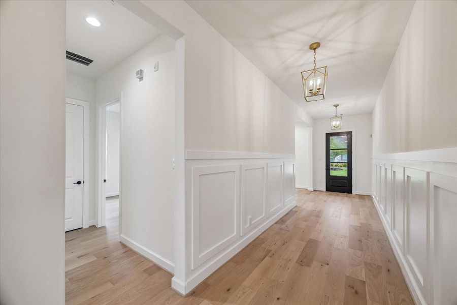 View from the Living Areas to the Front Entry.