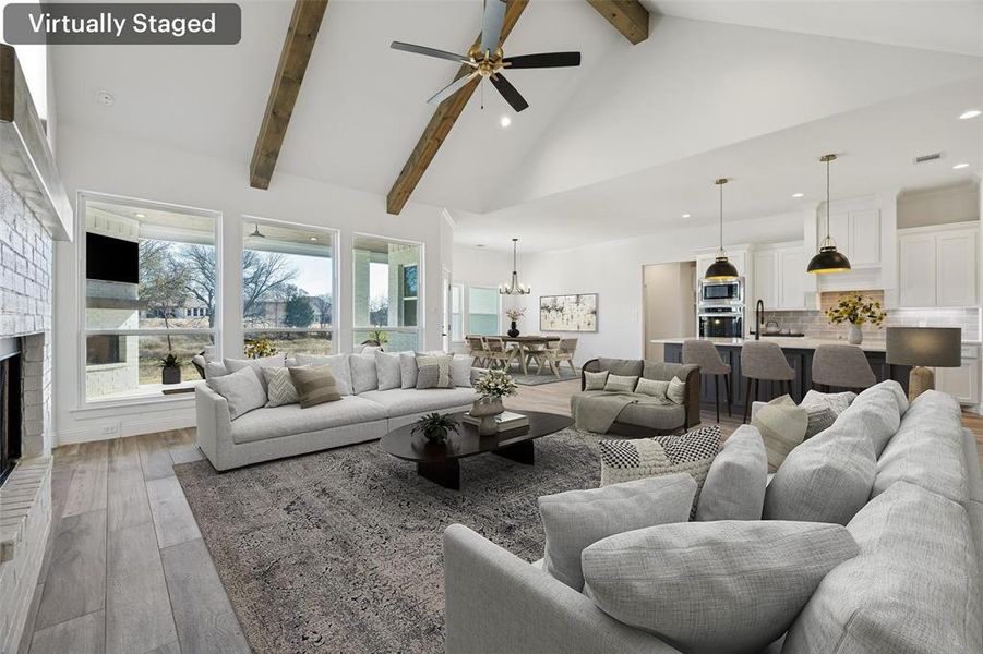 Furnished interior view inside a new home in , Azle (Image 16).