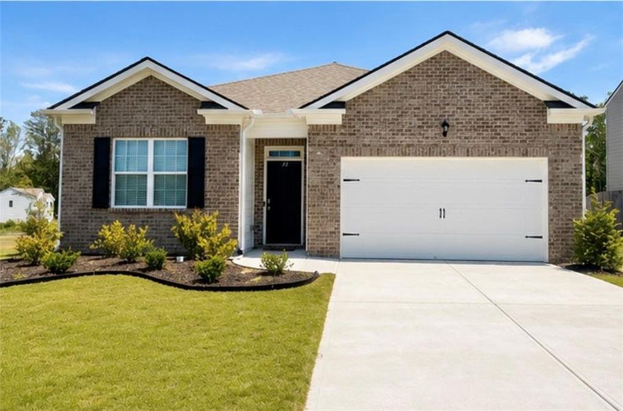 Front exterior of a new home in Oakwood, Dallas, GA, highlighting curb appeal (Image 1). Front exterior of a new home in Oakwood, Dallas, GA, highlighting curb appeal (Image 1).