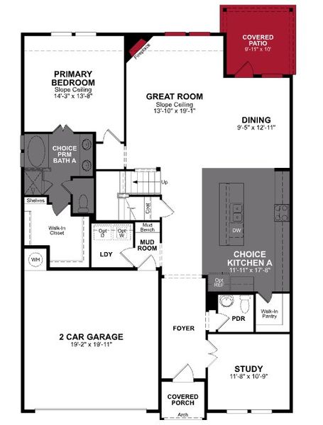 2D floor plan layout of this home in Churchill, Anna, TX (Image 3).