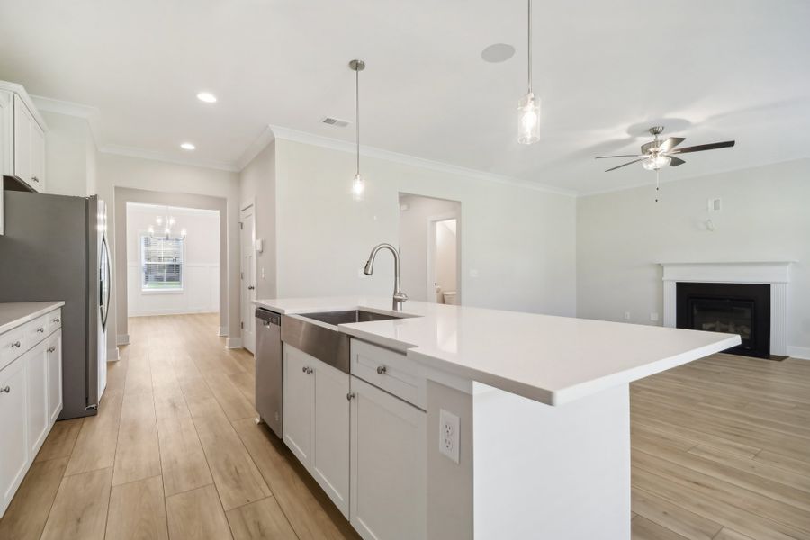 Representative furnished interior of a home built from the Sonoma II by Great Southern Homes in Edwards Ridge, Central (Image 10).