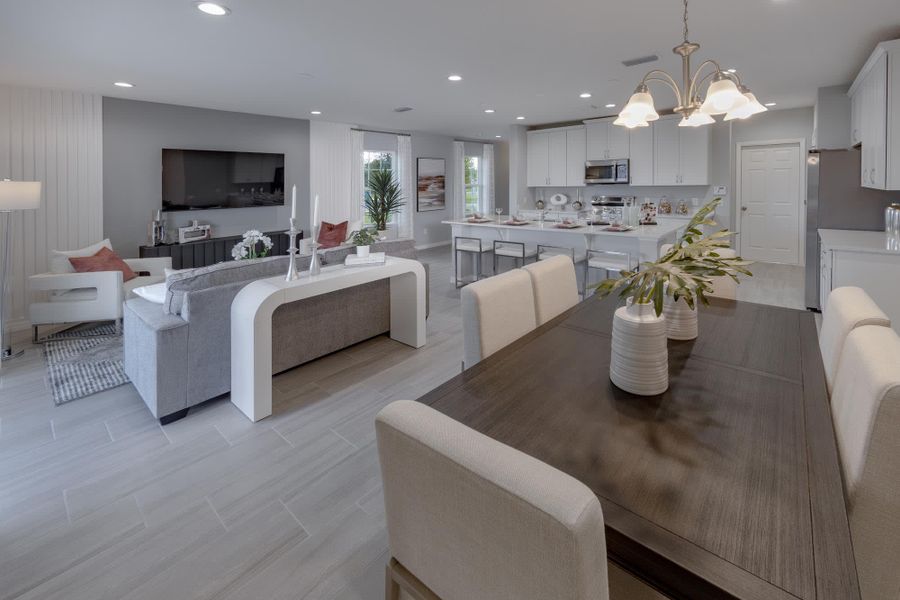 Dining Room to Kitchen | Piper | Townhomes at Sky Lakes Estates in St. Cloud, FL | Landsea Homes