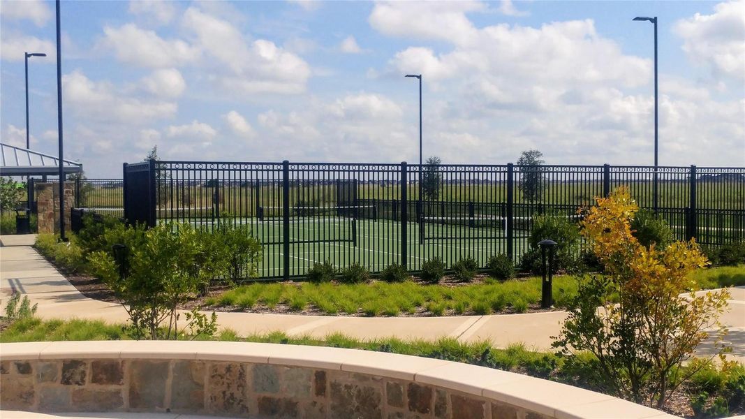 The community tennis courts at Bonterra are a great place to stay active, enjoy friendly matches, and connect with neighbors.