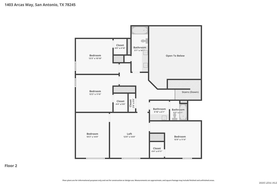 2D floor plan layout of this home in , San Antonio, TX (Image 6).