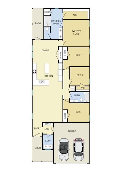 2D floor plan layout of this home in Longview Estates, Crestview, FL (Image 6).