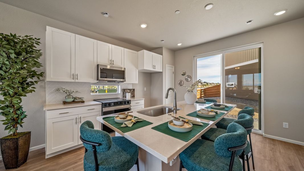 Furnished interior view inside a new home in Reunion, Commerce City (Image 7). Furnished interior view inside a new home in Reunion, Commerce City (Image 7).