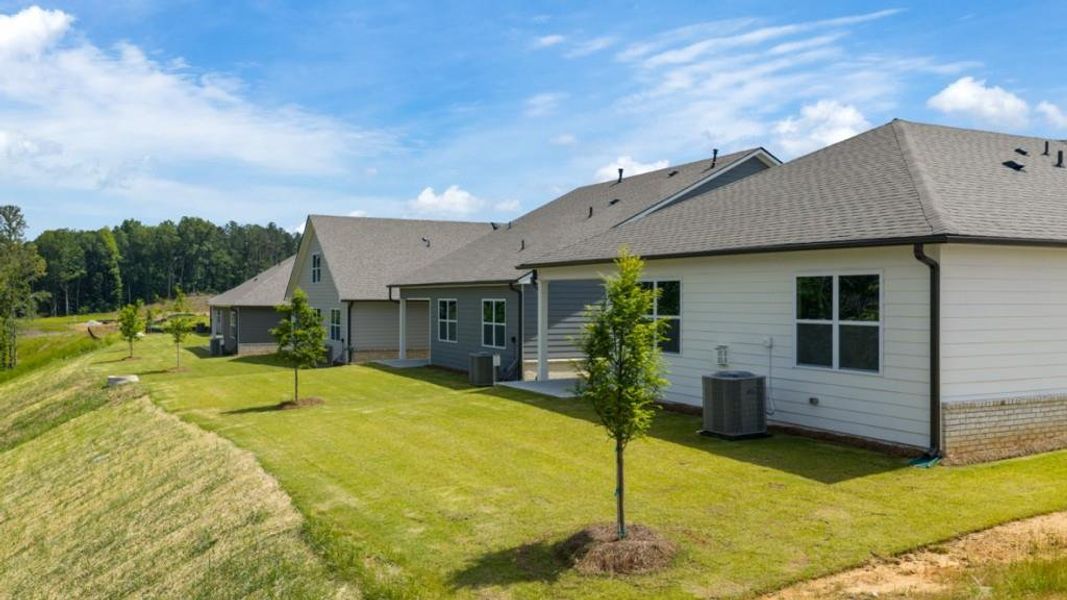 Front exterior of a new home in Hamptons at Riverwood North, Dallas, GA, highlighting curb appeal (Image 32).
