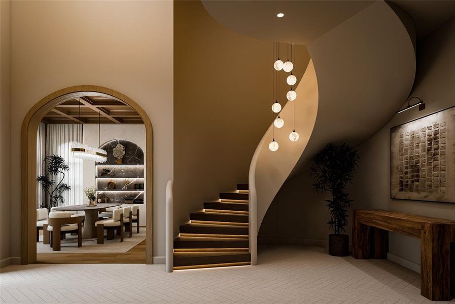 Furnished interior view inside a new home in , Highland Park (Image 5).