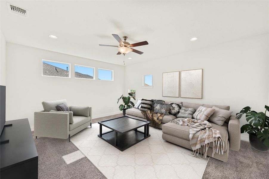 Furnished interior view inside a new home in Rough Hollow, Lakeway (Image 15). Furnished interior view inside a new home in Rough Hollow, Lakeway (Image 15).