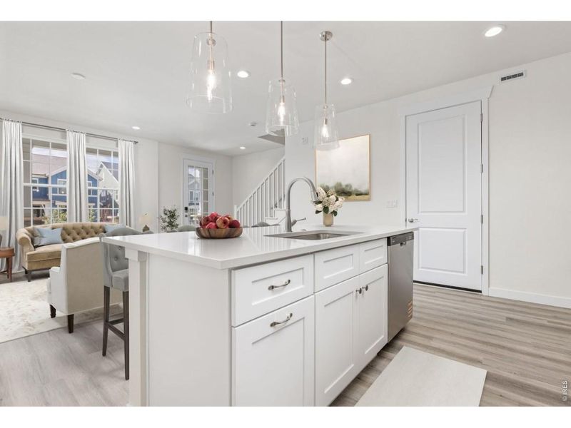 Furnished interior view inside a new home in Westerly, Erie (Image 12).