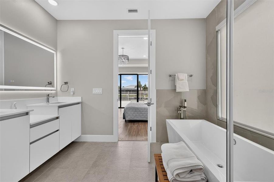 Furnished interior view inside a new home in , Port Charlotte (Image 9). Furnished interior view inside a new home in , Port Charlotte (Image 9).