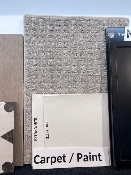 Carpet and paint finishes.