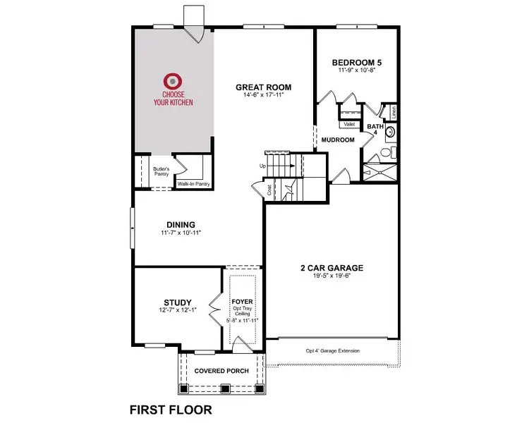 2D floor plan layout for the Pendleton by Beazer Homes in Somerset, Myrtle Beach, SC (Image 3).