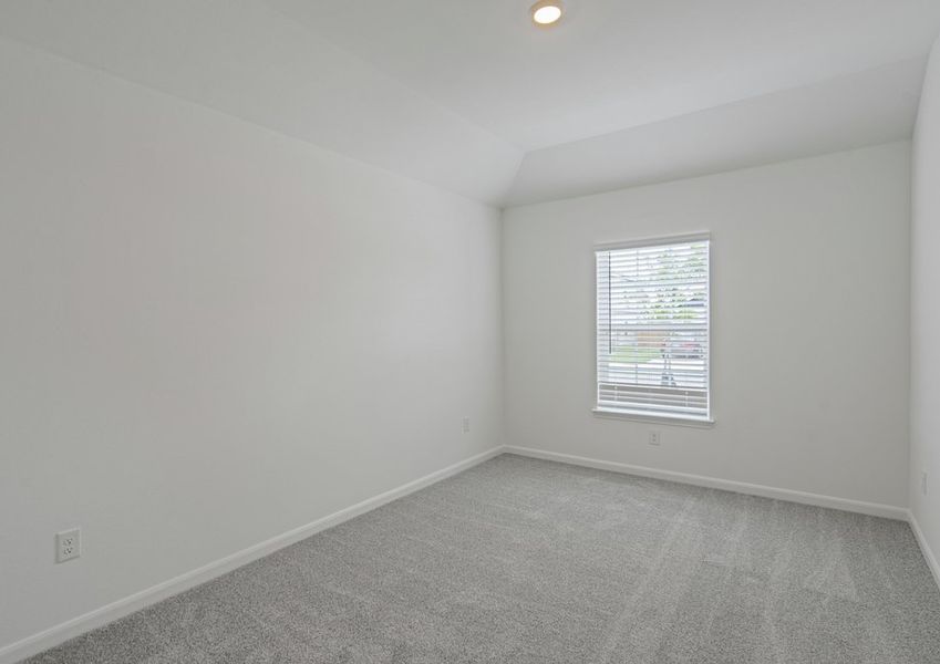 Lush carpet is featured in every bedroom