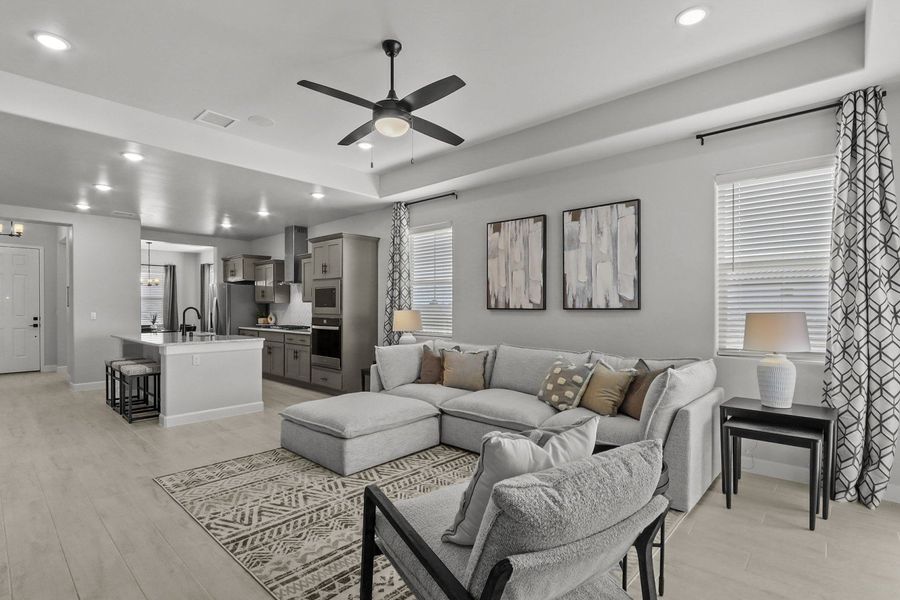 Representative furnished interior of a home built from the Willow by Hakes Brothers in Hillside Park, El Paso (Image 23).