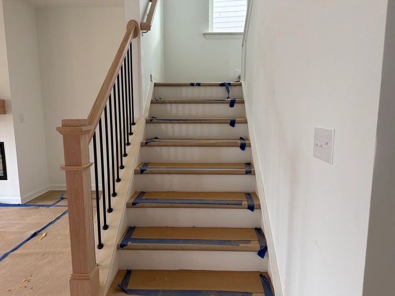 In-progress construction of a new home in Rowland's Grant, Fuquay Varina, NC (Image 16).