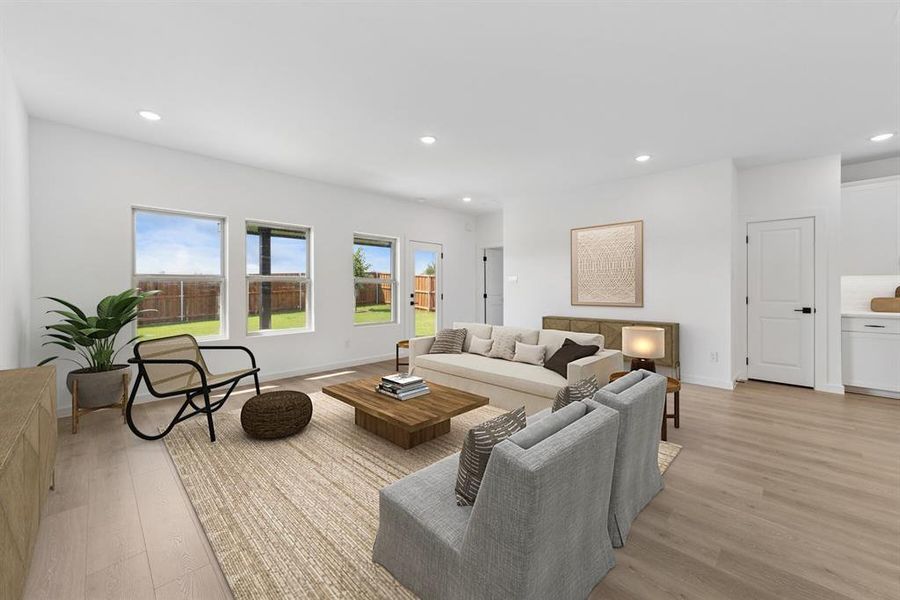 Furnished interior view inside a new home in Aspire at Noble Ridge, Howe (Image 17). Furnished interior view inside a new home in Aspire at Noble Ridge, Howe (Image 17).