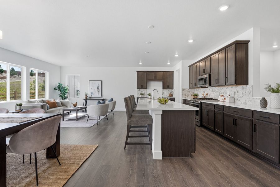 Furnished interior view inside a new home in Trailstone, Arvada (Image 12).