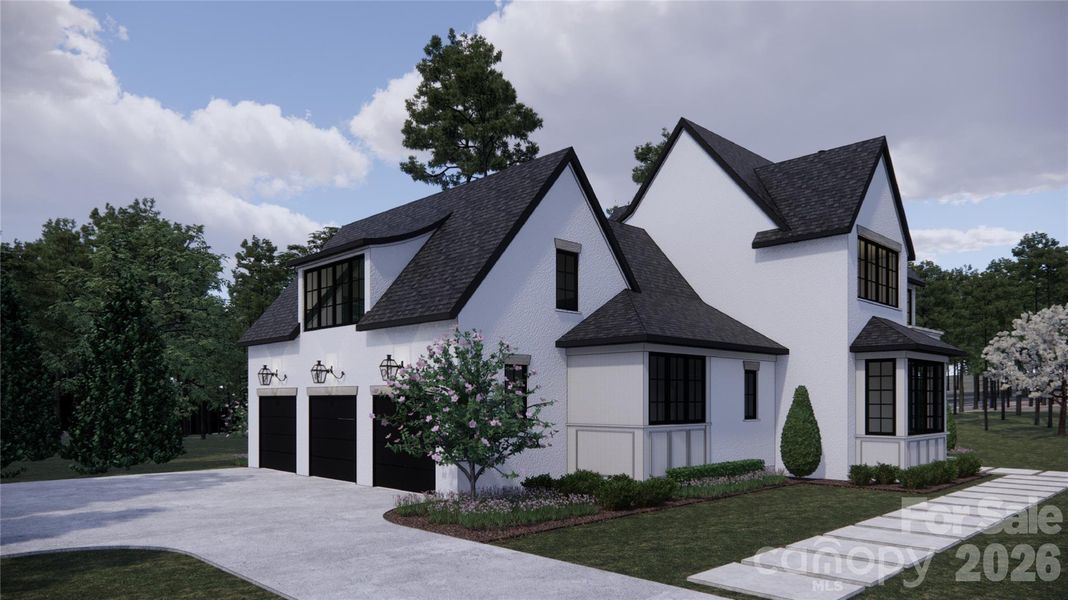 Front corner garage Rendering of To Be Built hom Front corner garage Rendering of To Be Built hom