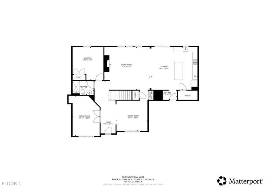 2D floor plan layout of this home in Conner Farm, Dawsonville, GA (Image 5).