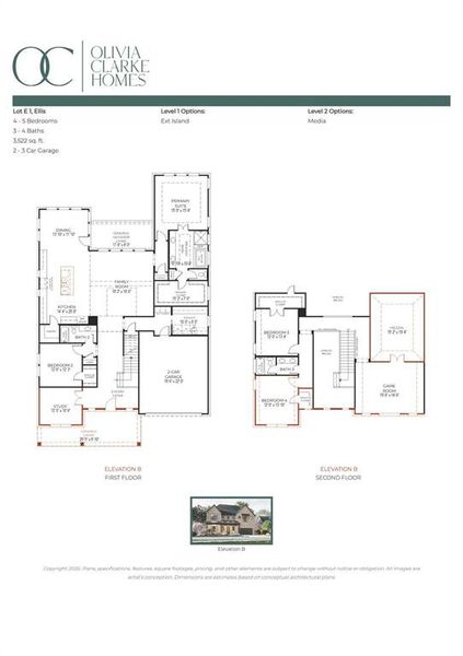 2D floor plan layout of this home in Chatham Reserve, Providence Village, TX (Image 4).