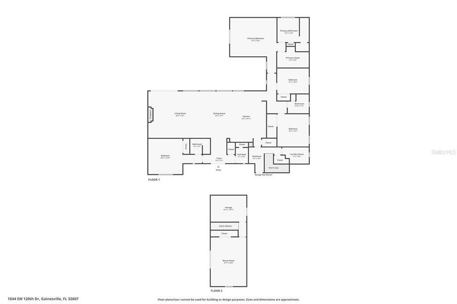 2D floor plan layout of this home in , Gainesville, FL (Image 4).